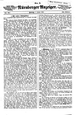 Nürnberger Anzeiger Freitag 2. Januar 1863