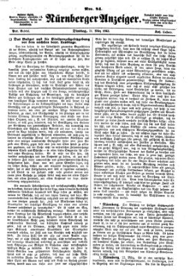 Nürnberger Anzeiger Dienstag 24. März 1863