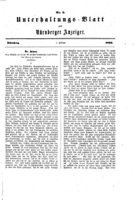 Nürnberger Anzeiger Sonntag 1. Februar 1863