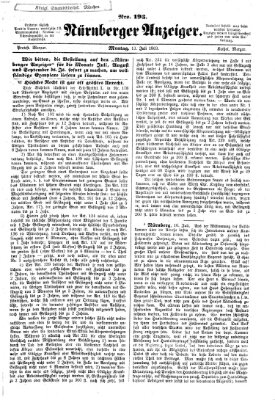 Nürnberger Anzeiger Montag 13. Juli 1863