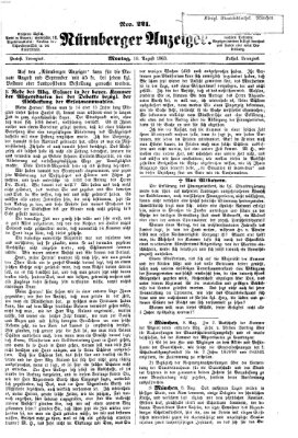 Nürnberger Anzeiger Montag 10. August 1863