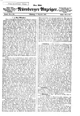 Nürnberger Anzeiger Dienstag 8. September 1863