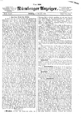 Nürnberger Anzeiger Sonntag 15. November 1863