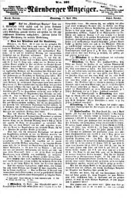 Nürnberger Anzeiger Sonntag 17. April 1864