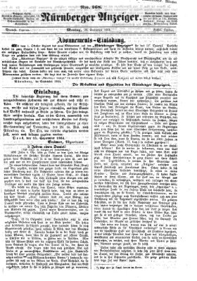 Nürnberger Anzeiger Montag 26. September 1864