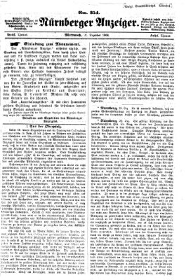Nürnberger Anzeiger Mittwoch 21. Dezember 1864