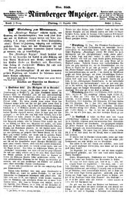 Nürnberger Anzeiger Dienstag 27. Dezember 1864