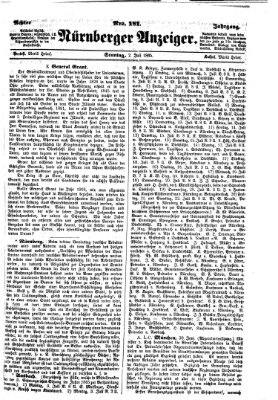 Nürnberger Anzeiger Sonntag 2. Juli 1865