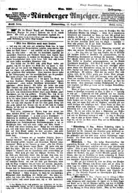 Nürnberger Anzeiger Donnerstag 10. August 1865