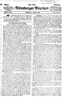 Nürnberger Anzeiger Sonntag 26. November 1865