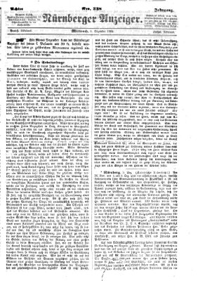 Nürnberger Anzeiger Mittwoch 6. Dezember 1865