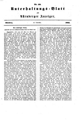 Nürnberger Anzeiger Sonntag 26. November 1865