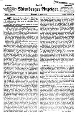 Nürnberger Anzeiger Dienstag 16. Januar 1866