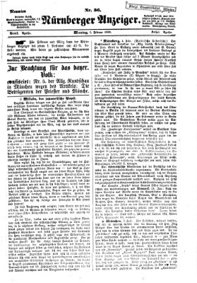 Nürnberger Anzeiger Montag 5. Februar 1866