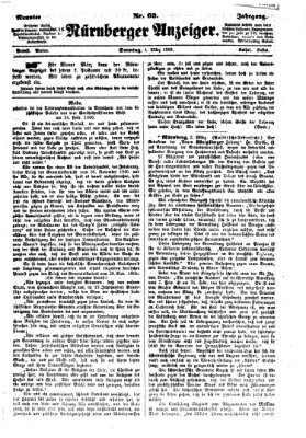 Nürnberger Anzeiger Sonntag 4. März 1866