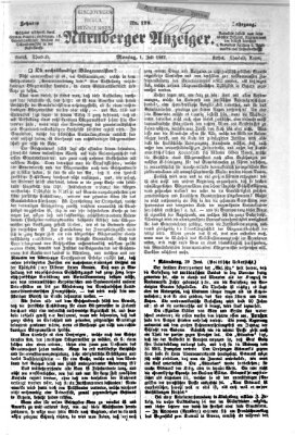 Nürnberger Anzeiger Montag 1. Juli 1867