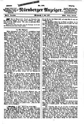 Nürnberger Anzeiger Mittwoch 3. Juli 1867
