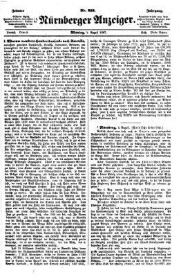 Nürnberger Anzeiger Montag 5. August 1867