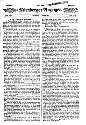 Nürnberger Anzeiger Montag 12. August 1867