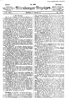 Nürnberger Anzeiger Sonntag 29. September 1867