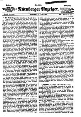 Nürnberger Anzeiger Samstag 19. Oktober 1867