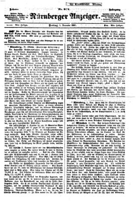 Nürnberger Anzeiger Freitag 1. November 1867