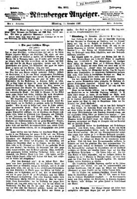 Nürnberger Anzeiger Montag 25. November 1867