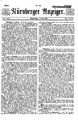 Nürnberger Anzeiger Donnerstag 13. Februar 1868