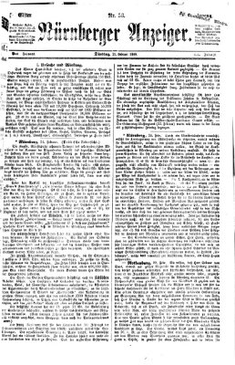 Nürnberger Anzeiger Dienstag 25. Februar 1868