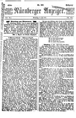 Nürnberger Anzeiger Sonntag 26. Juli 1868