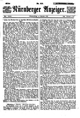 Nürnberger Anzeiger Donnerstag 10. September 1868