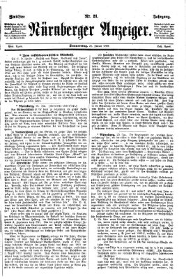 Nürnberger Anzeiger Donnerstag 21. Januar 1869