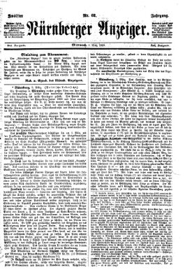 Nürnberger Anzeiger Mittwoch 3. März 1869
