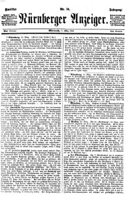 Nürnberger Anzeiger Mittwoch 17. März 1869