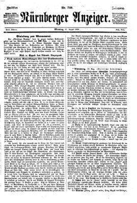 Nürnberger Anzeiger Montag 30. August 1869