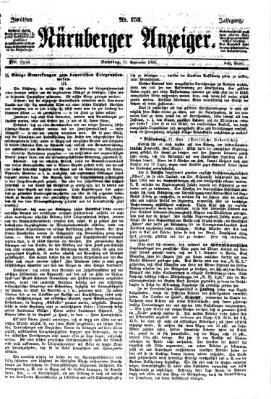 Nürnberger Anzeiger Sonntag 12. September 1869