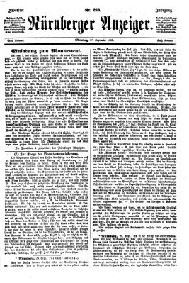 Nürnberger Anzeiger Montag 27. September 1869