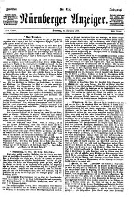 Nürnberger Anzeiger Dienstag 16. November 1869