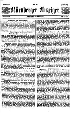 Nürnberger Anzeiger Donnerstag 10. Februar 1870