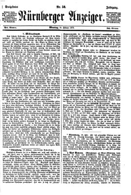 Nürnberger Anzeiger Montag 21. Februar 1870