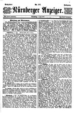 Nürnberger Anzeiger Samstag 2. Juli 1870