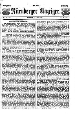Nürnberger Anzeiger Mittwoch 12. Oktober 1870