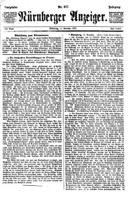 Nürnberger Anzeiger Dienstag 15. November 1870