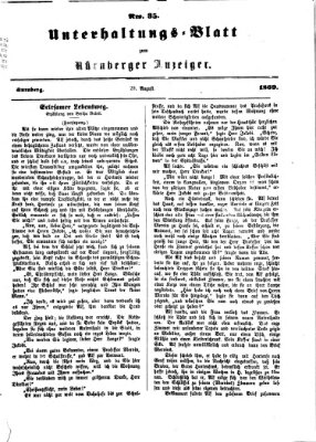 Nürnberger Anzeiger Sonntag 29. August 1869