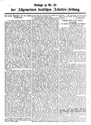 Allgemeine deutsche Arbeiter-Zeitung Sonntag 26. Juli 1863