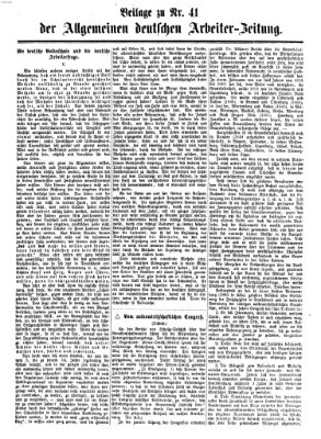 Allgemeine deutsche Arbeiter-Zeitung Sonntag 11. Oktober 1863