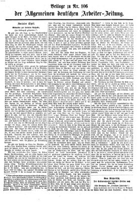 Allgemeine deutsche Arbeiter-Zeitung Sonntag 8. Januar 1865