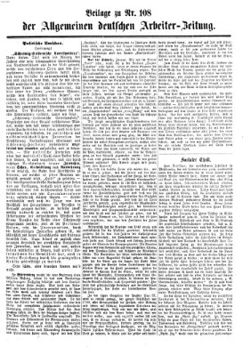 Allgemeine deutsche Arbeiter-Zeitung Sonntag 22. Januar 1865