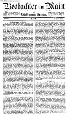 Beobachter am Main und Aschaffenburger Anzeiger Mittwoch 27. März 1867