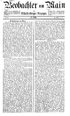 Beobachter am Main und Aschaffenburger Anzeiger Freitag 29. März 1867